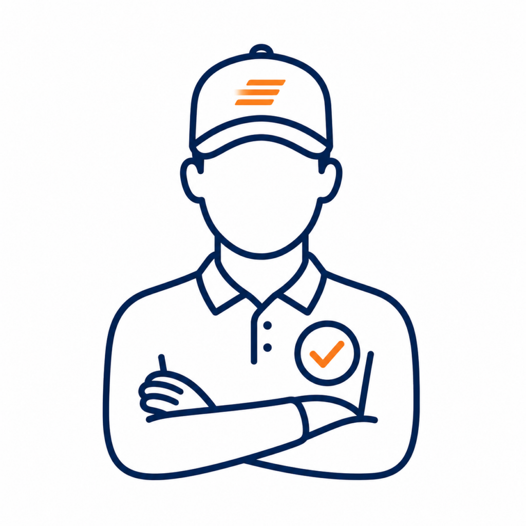 delivery courier badge icon