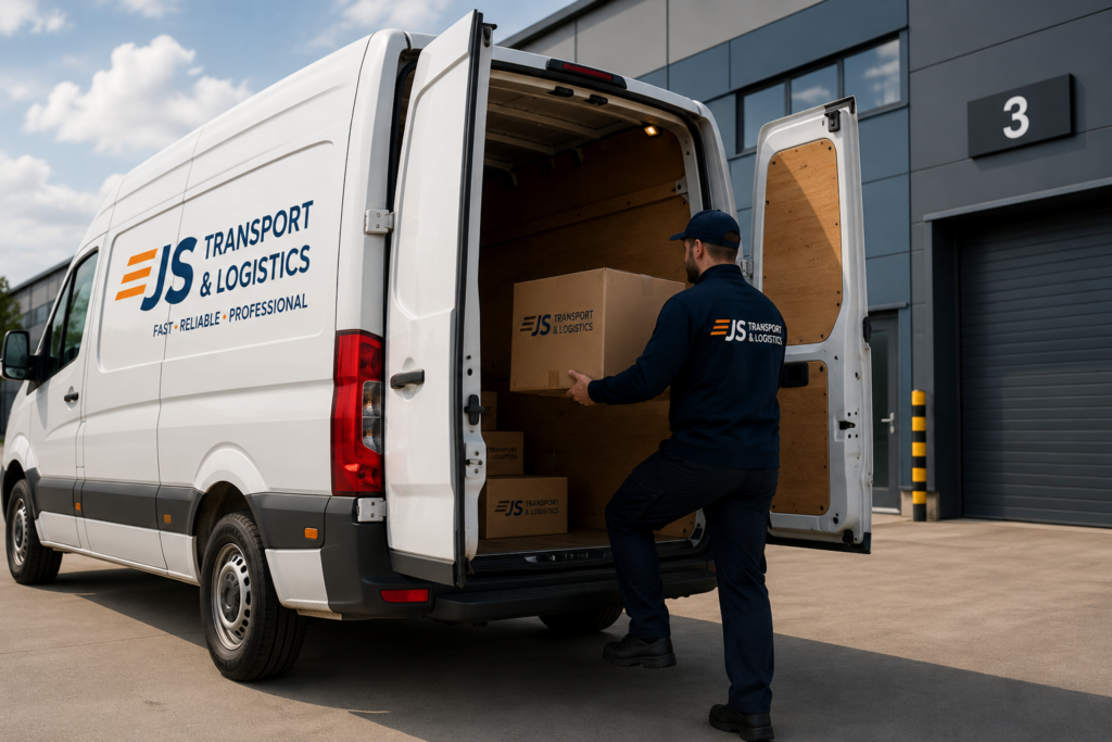 delivery van unloading